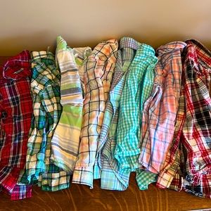 EIGHT long sleeve button ups